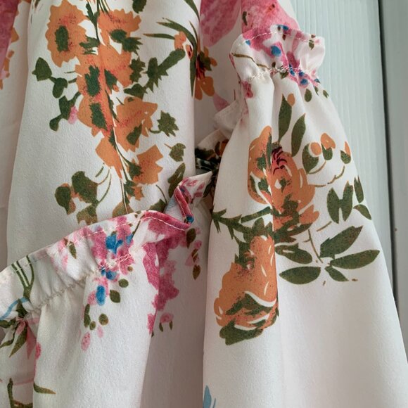 Chic Soul Long Sleeve 3X floral print blouse - Picture 7 of 13